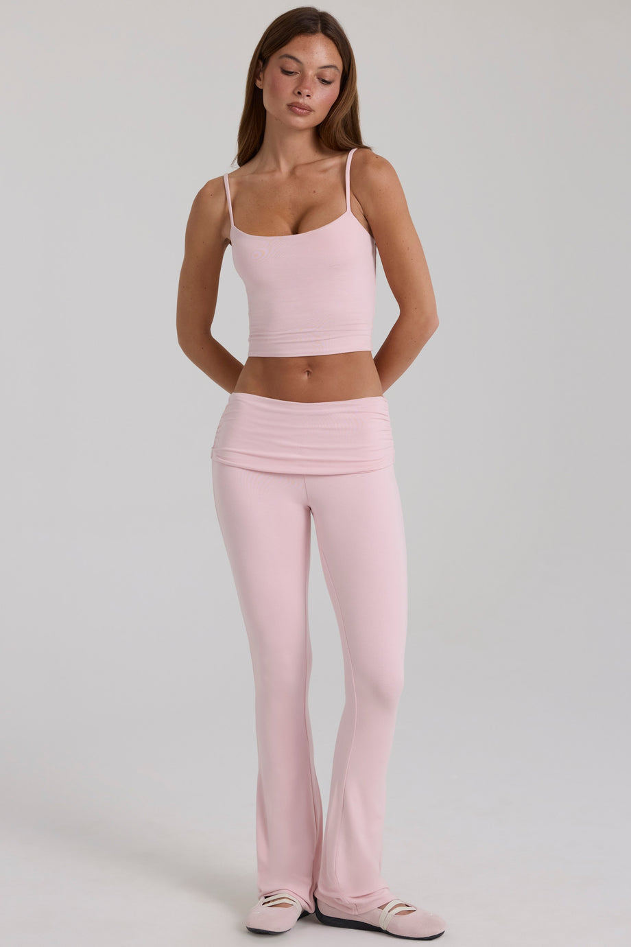 Modal Cropped Tank Top in Blush