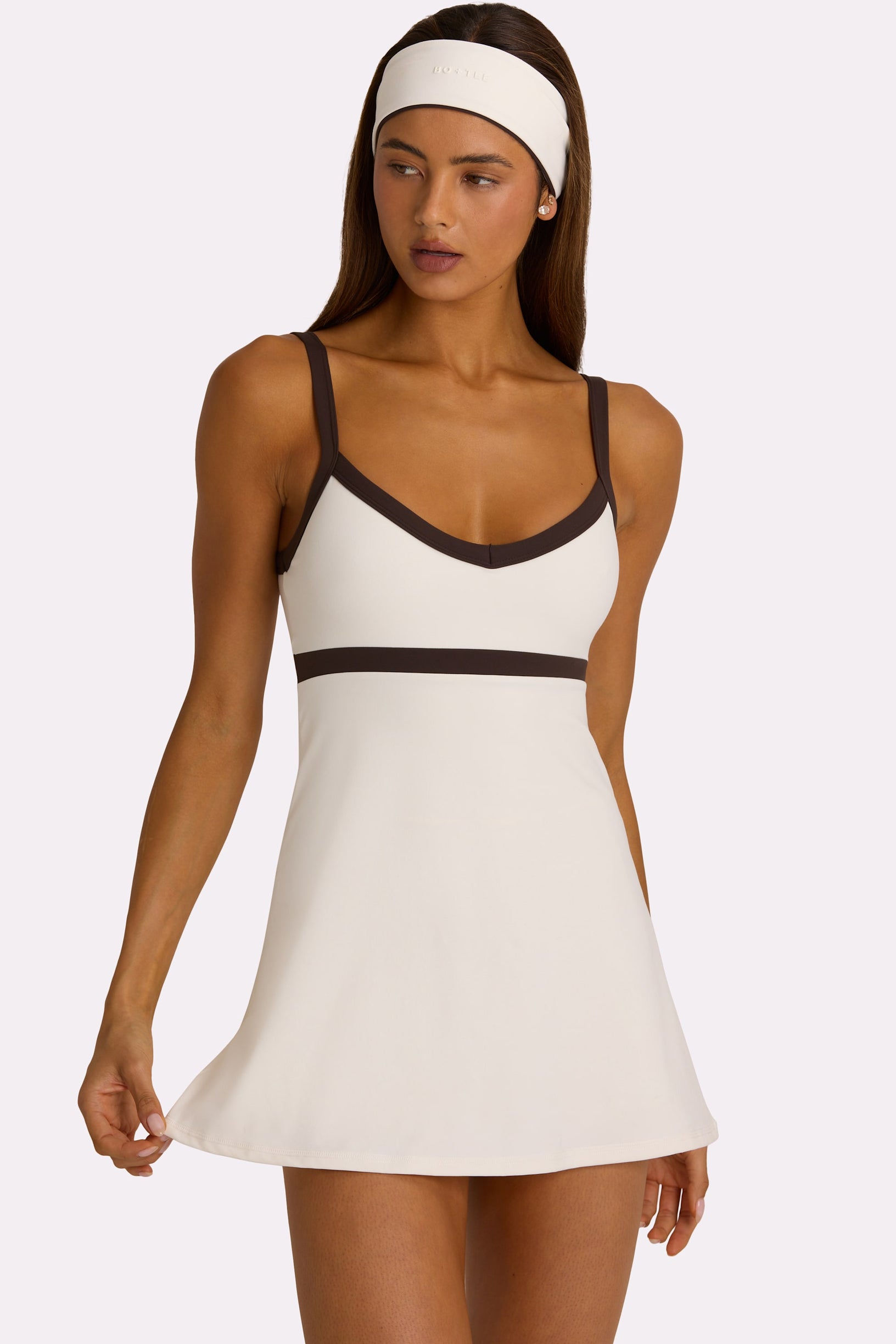 Soft Active Tennis Dress in Coconut - 1