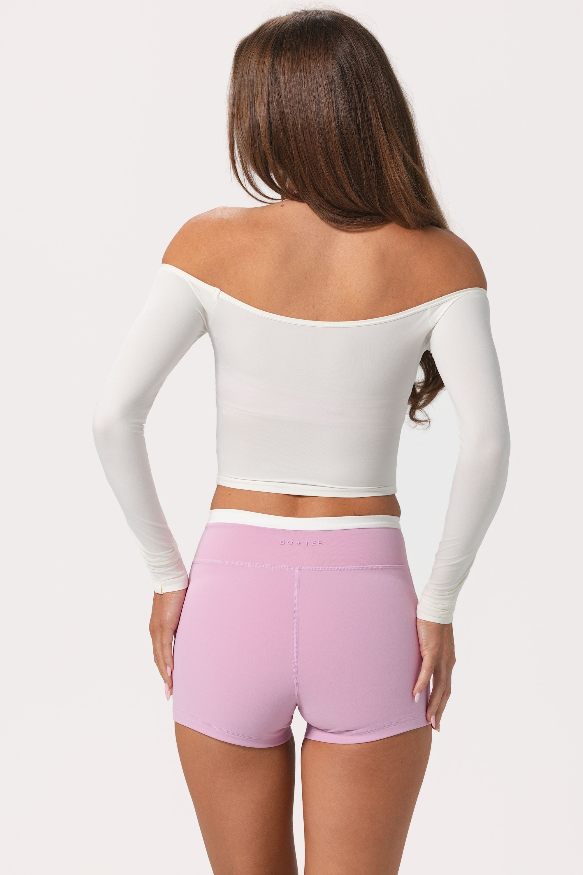 Soft Jersey Off-Shoulder Top in Coconut - 2