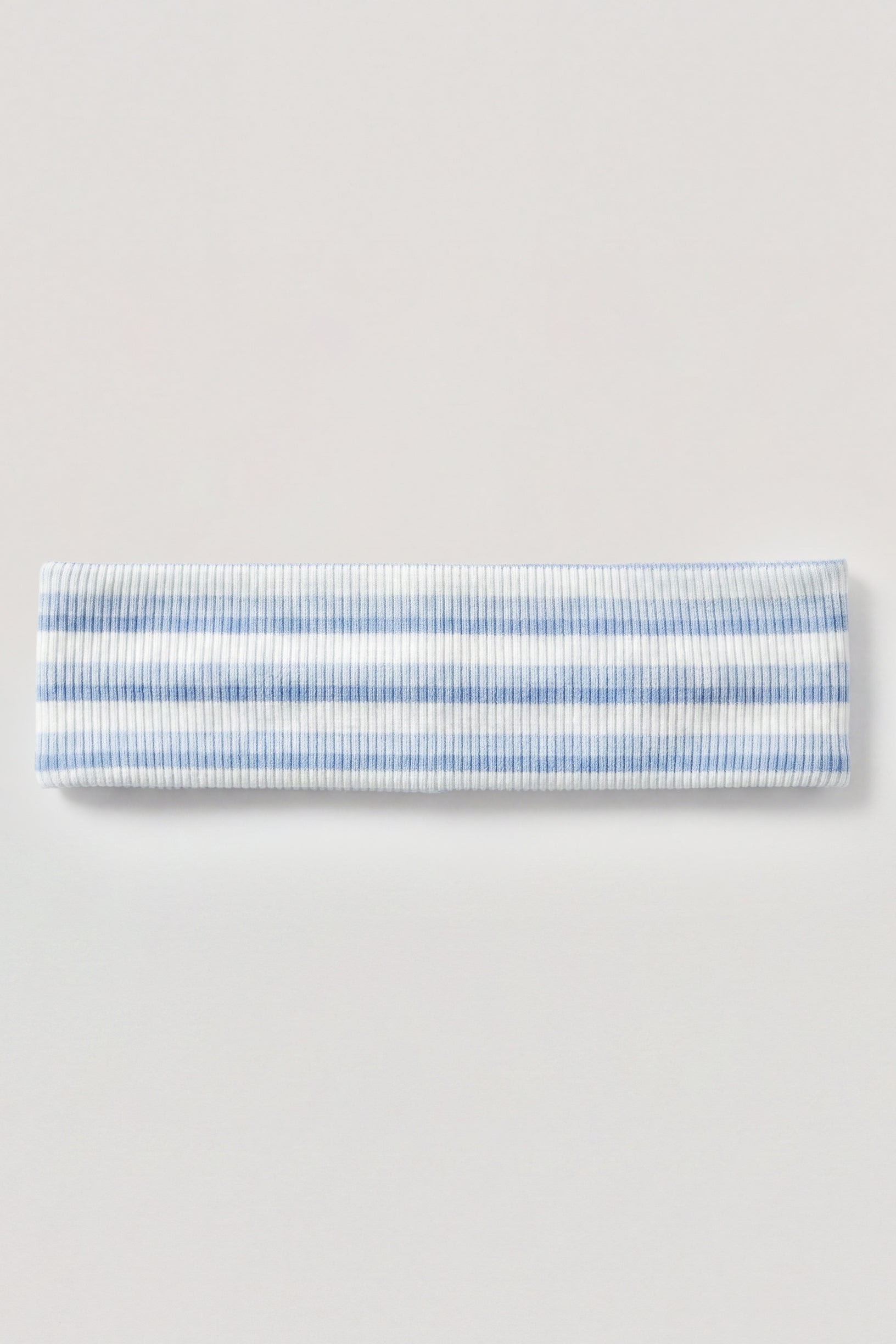 Ribbed Jersey Headband in Blue Stripe - 2