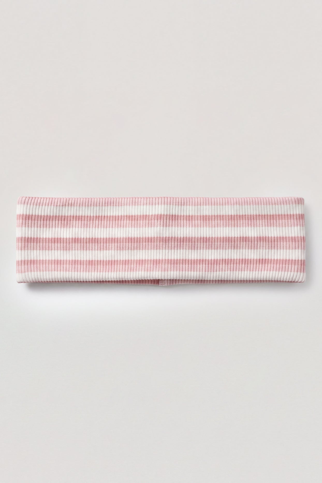 Ribbed Jersey Headband in Pink Stripe