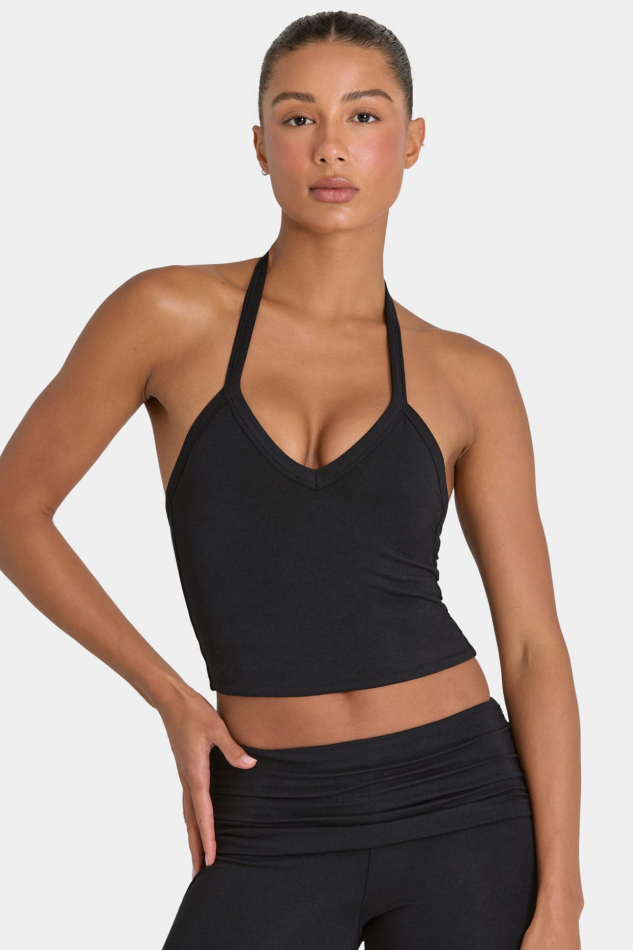 ButterCloud™ Crop Tank Top in Black - 4