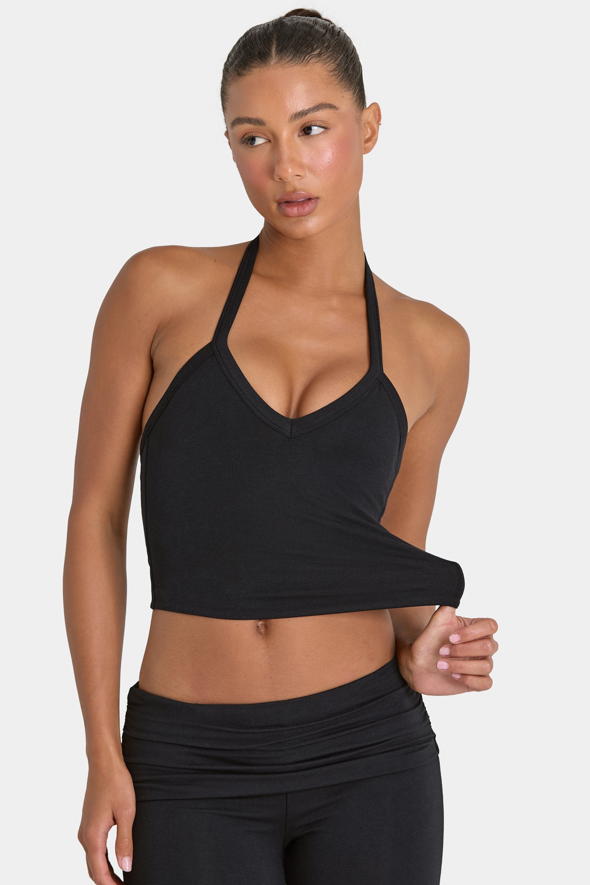 ButterCloud™ Crop Tank Top in Black - 1