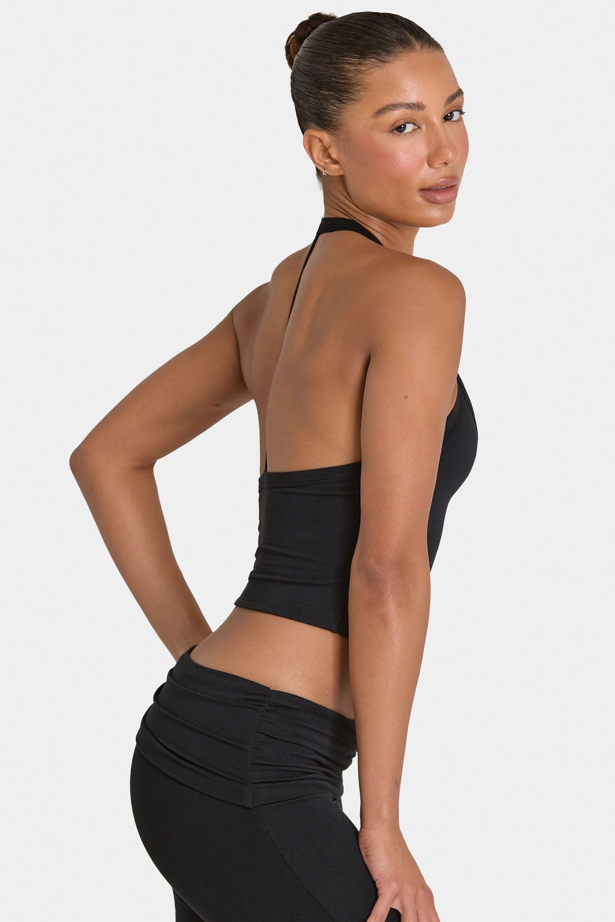 ButterCloud™ Crop Tank Top in Black - 3