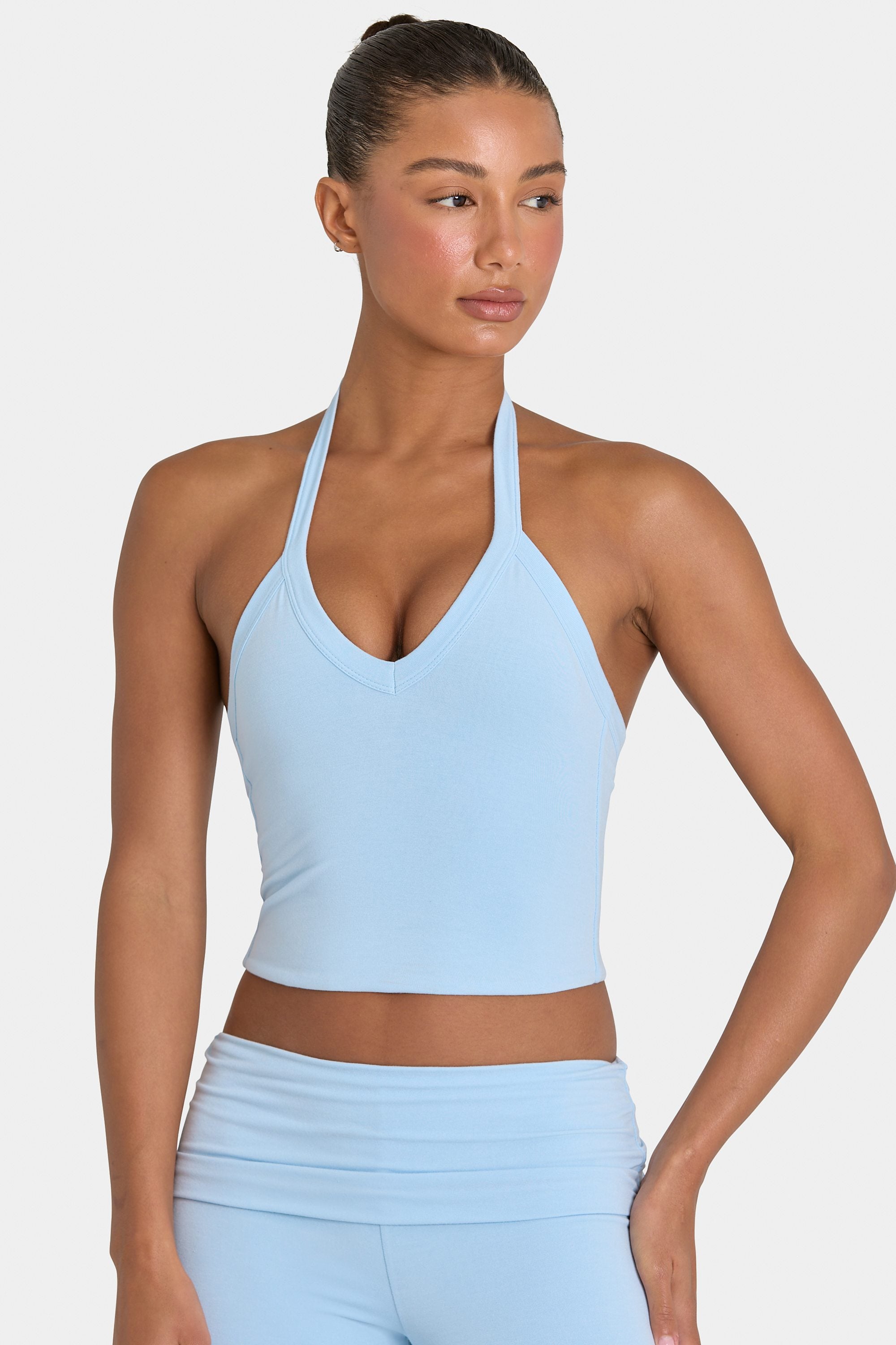 ButterCloud™ Crop Tank Top in Sky - 1