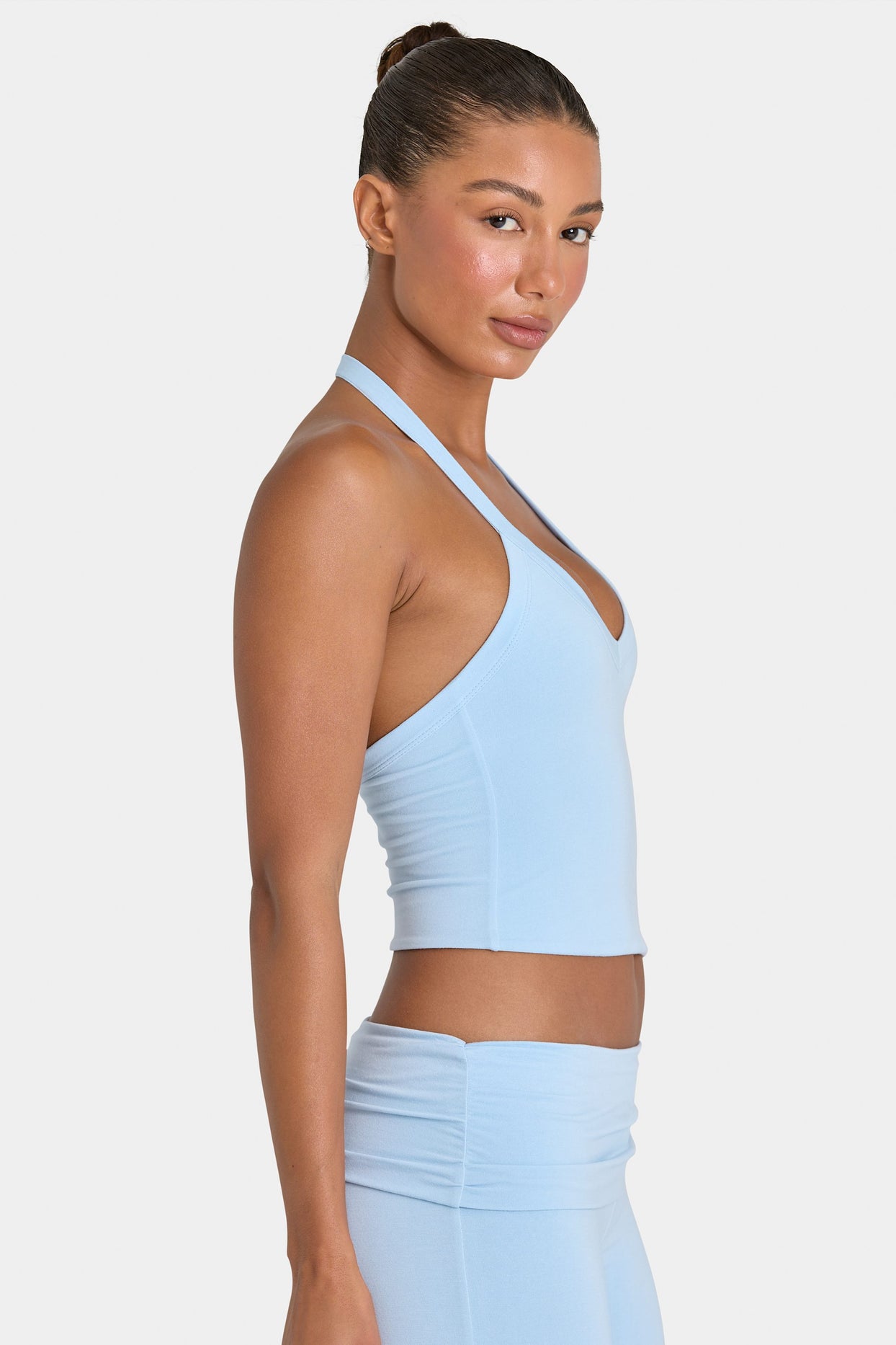 ButterCloud™ Crop Tank Top in Sky - 3