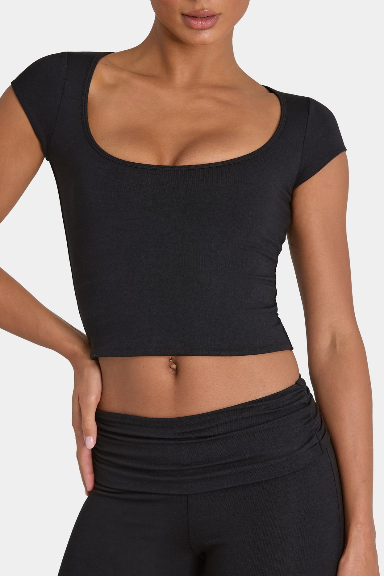 ButterCloud™ Crop Top in Black - 4