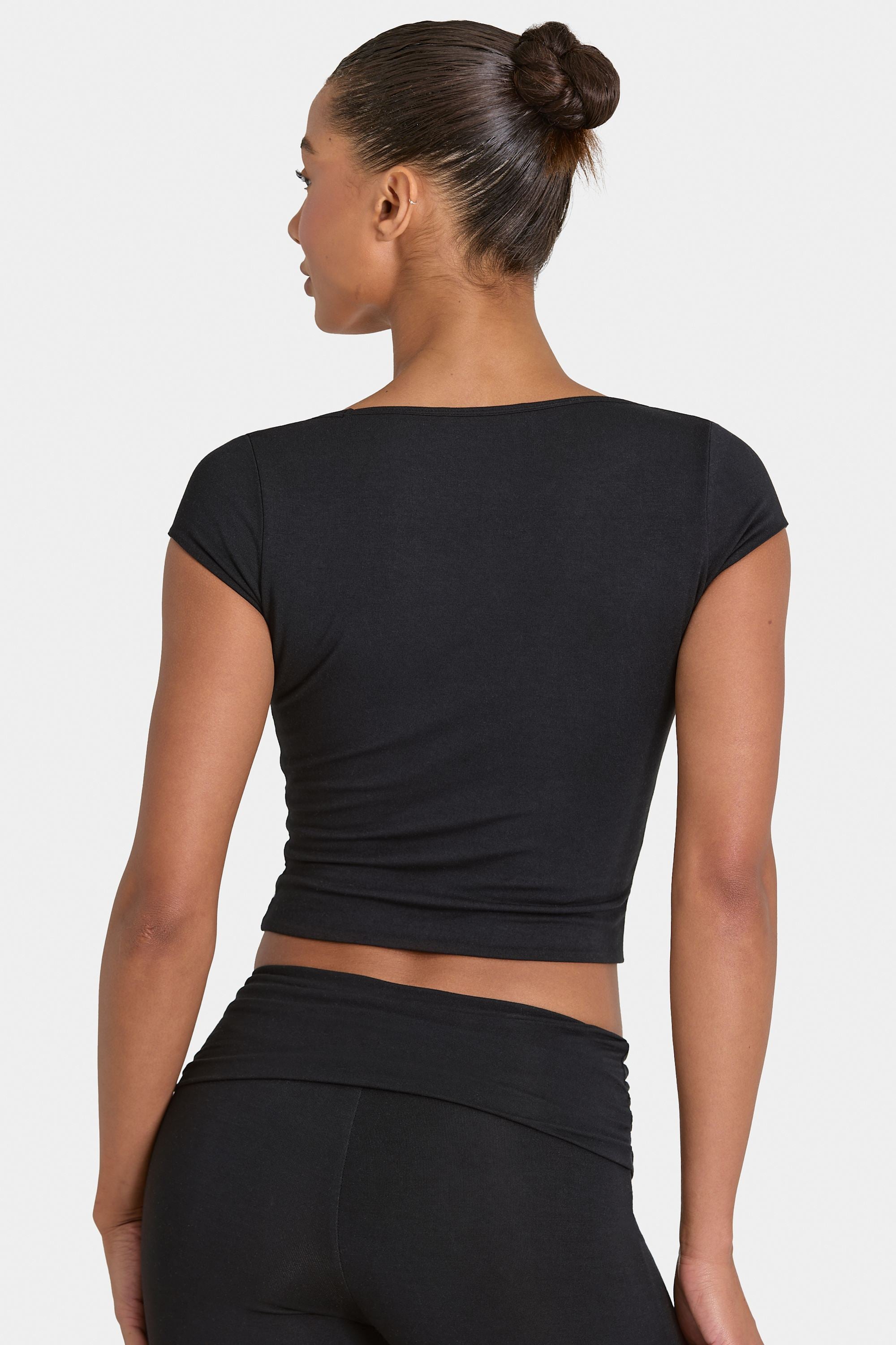 ButterCloud™ Crop Top in Black - 2