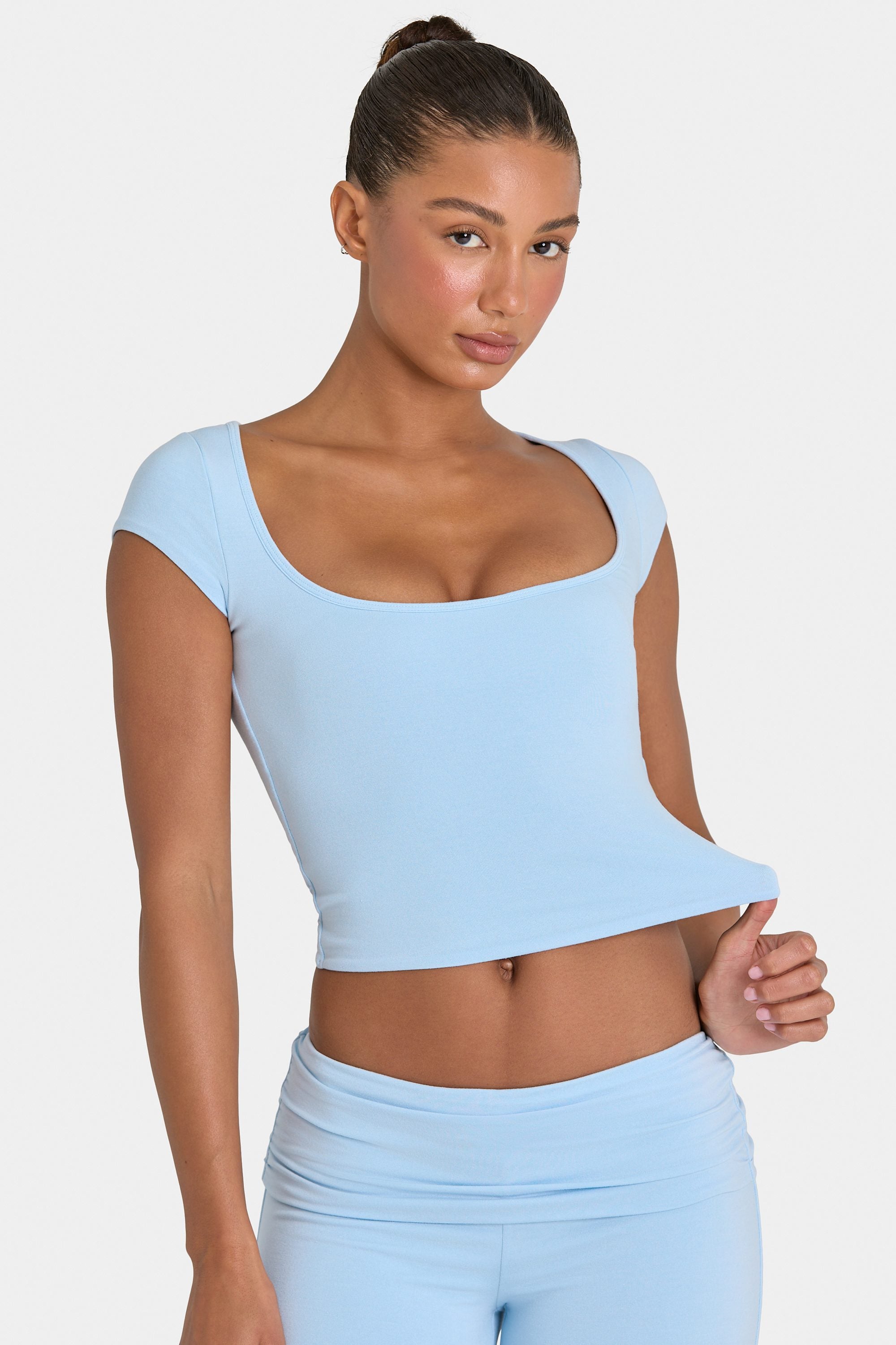 ButterCloud™ Crop Top in Sky - 1