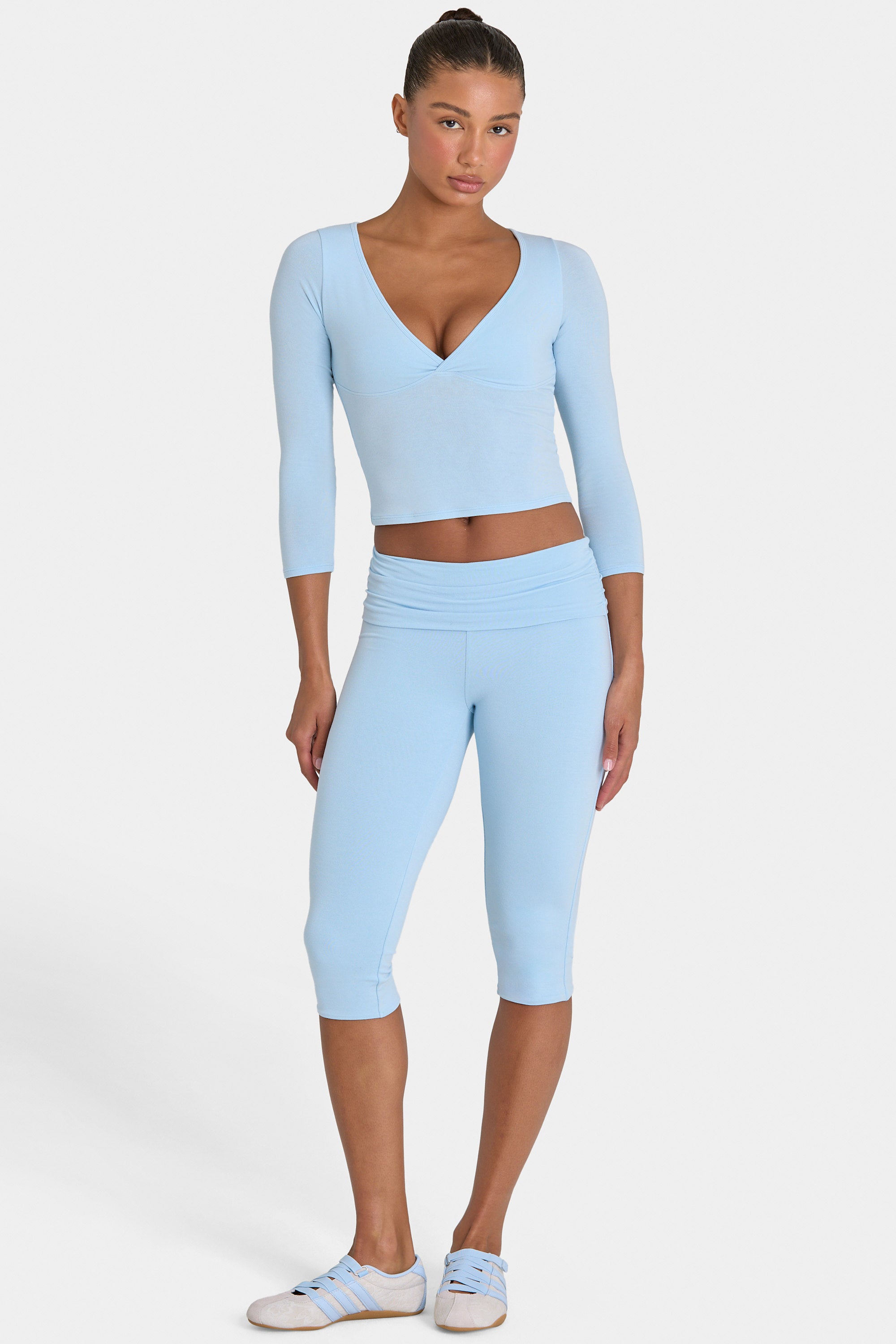 ButterCloud™ Capri Leggings in Sky - 1
