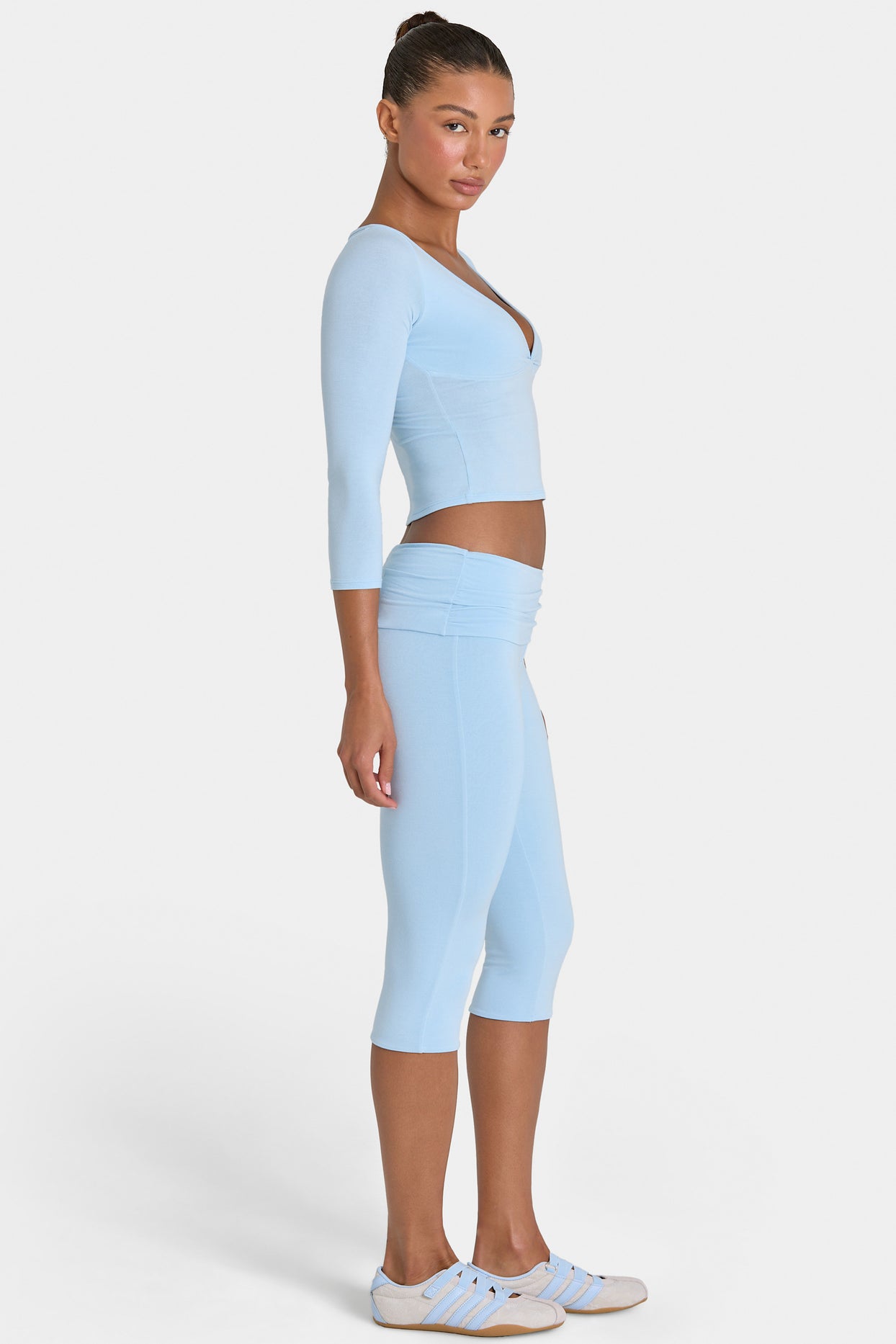 ButterCloud™ Capri Leggings in Sky - 3