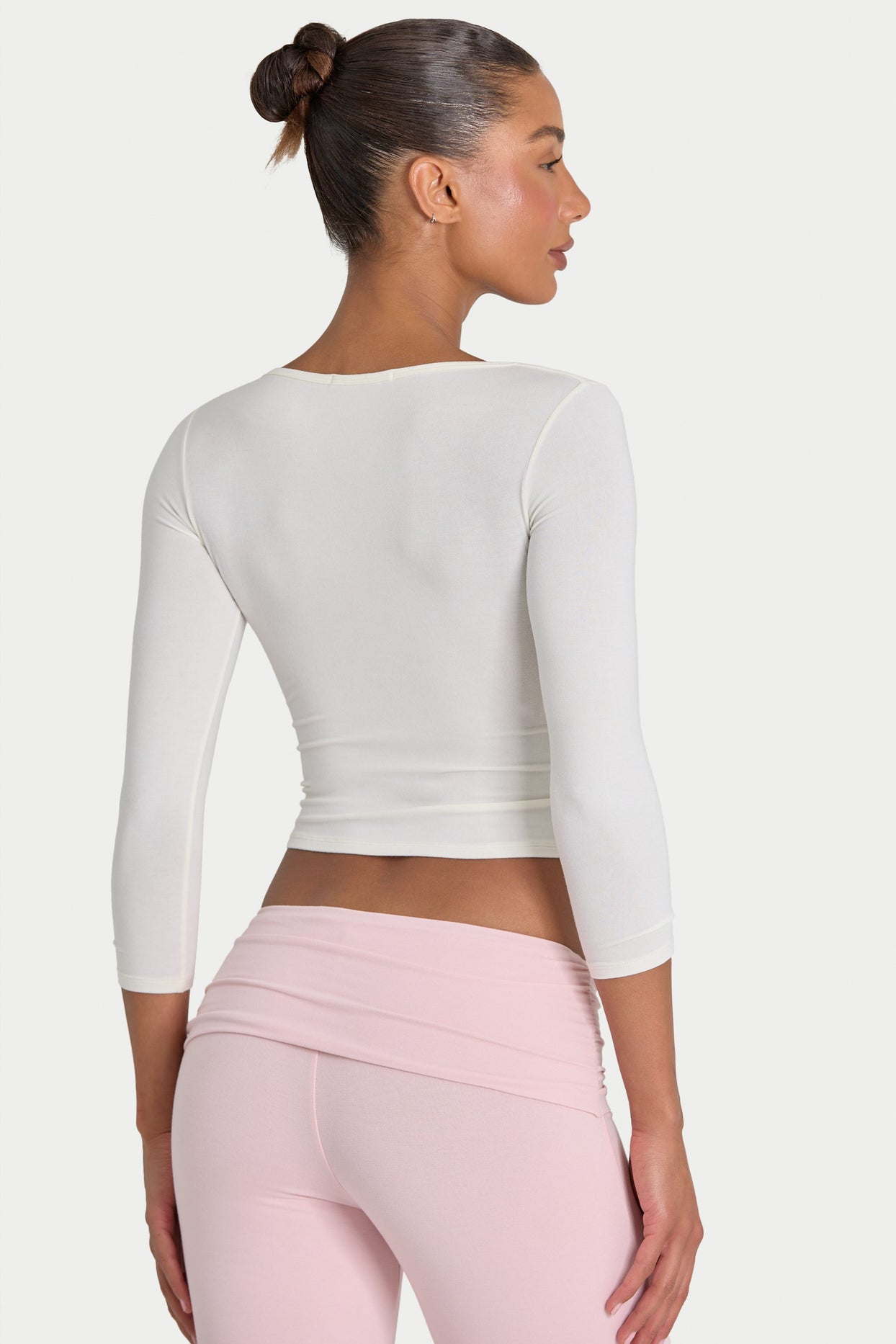 ButterCloud™ 3/4 Sleeve Top in Coconut - 3
