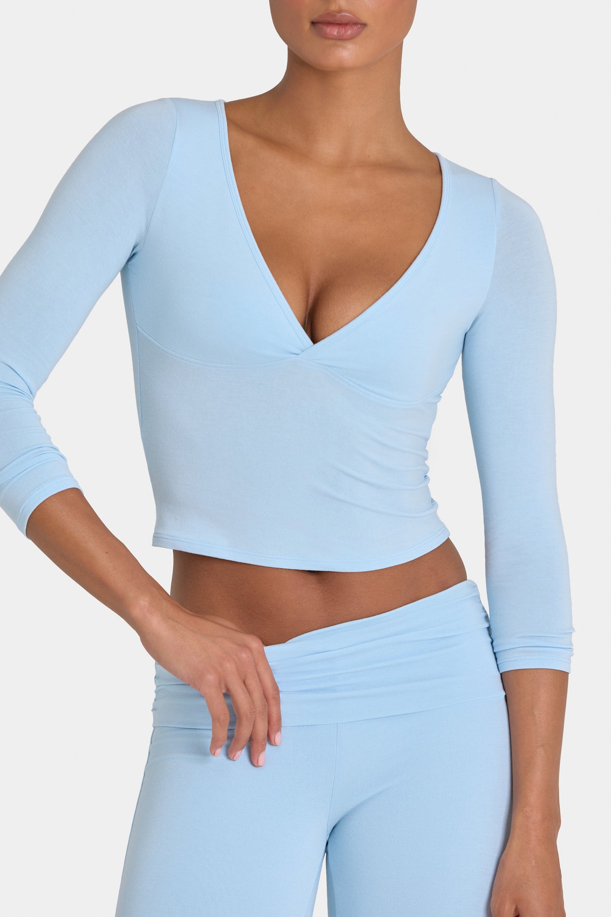 ButterCloud™ 3/4 Sleeve Top in Sky - 4