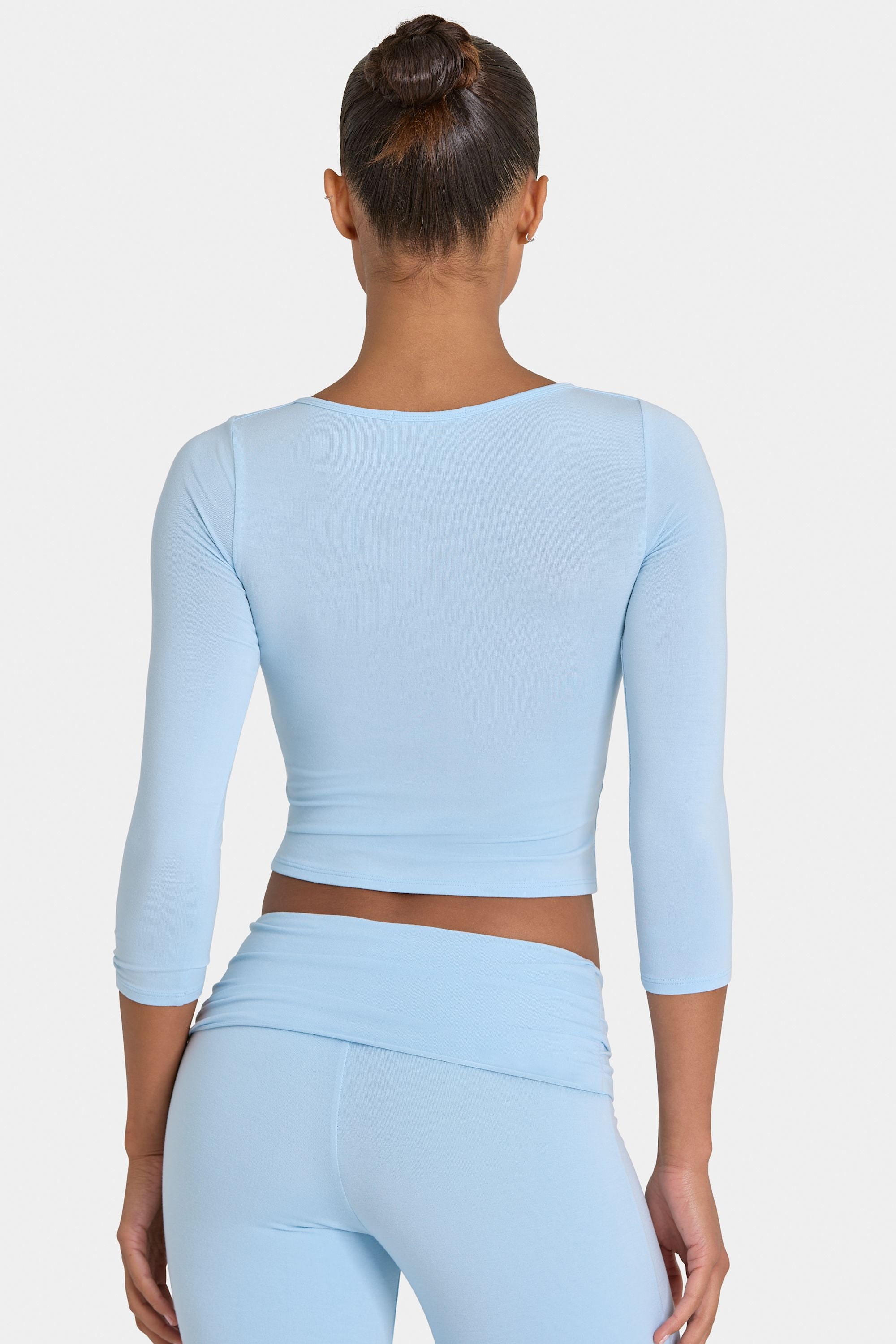 ButterCloud™ 3/4 Sleeve Top in Sky - 2