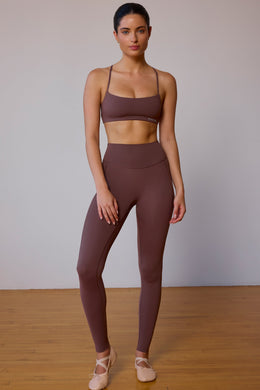 Petite UltraFlex Leggings in Taupe Brown