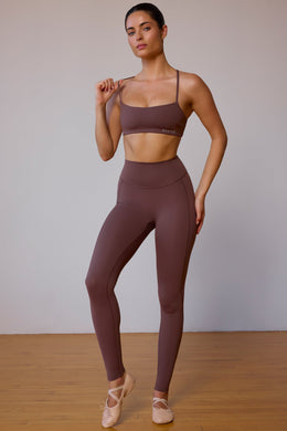 Petite UltraFlex Leggings in Taupe Brown