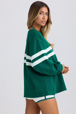 Oversized Sweatshirt in Varsity Green