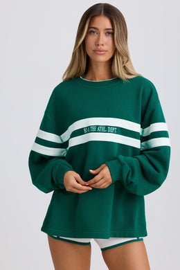 Oversized Sweatshirt in Varsity Green