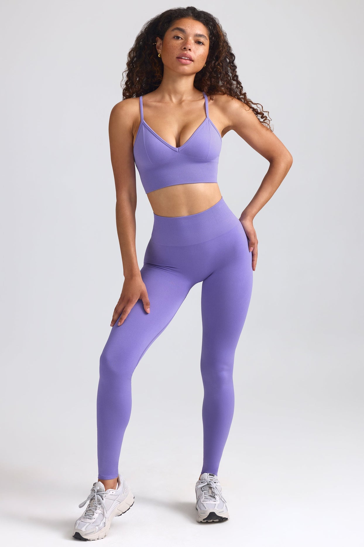 Petite Define Luxe High-Waist Leggings in Purple