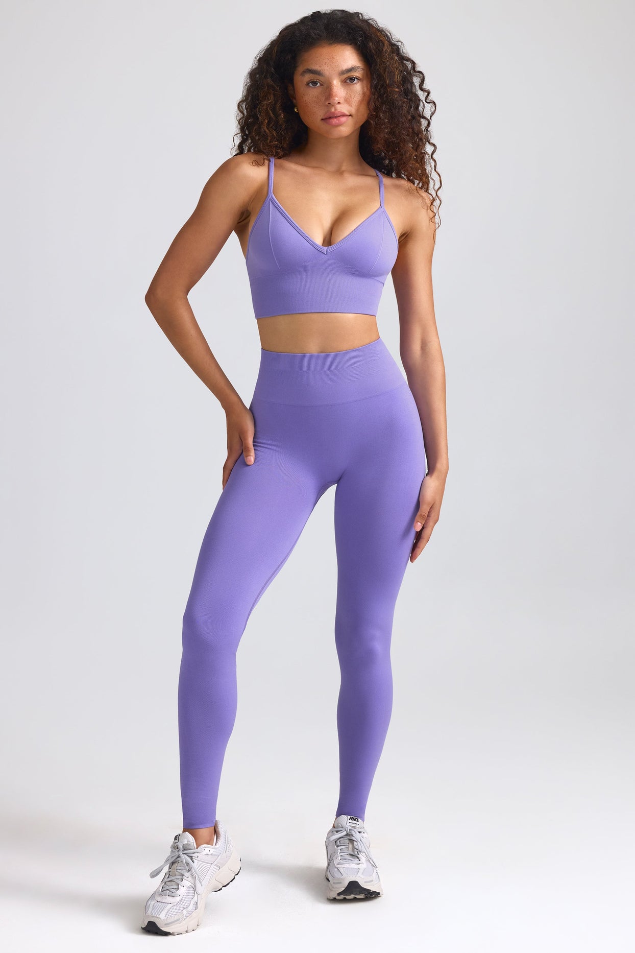 Petite Define Luxe High-Waist Leggings in Purple