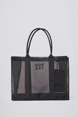 Mesh Tote Bag in Black