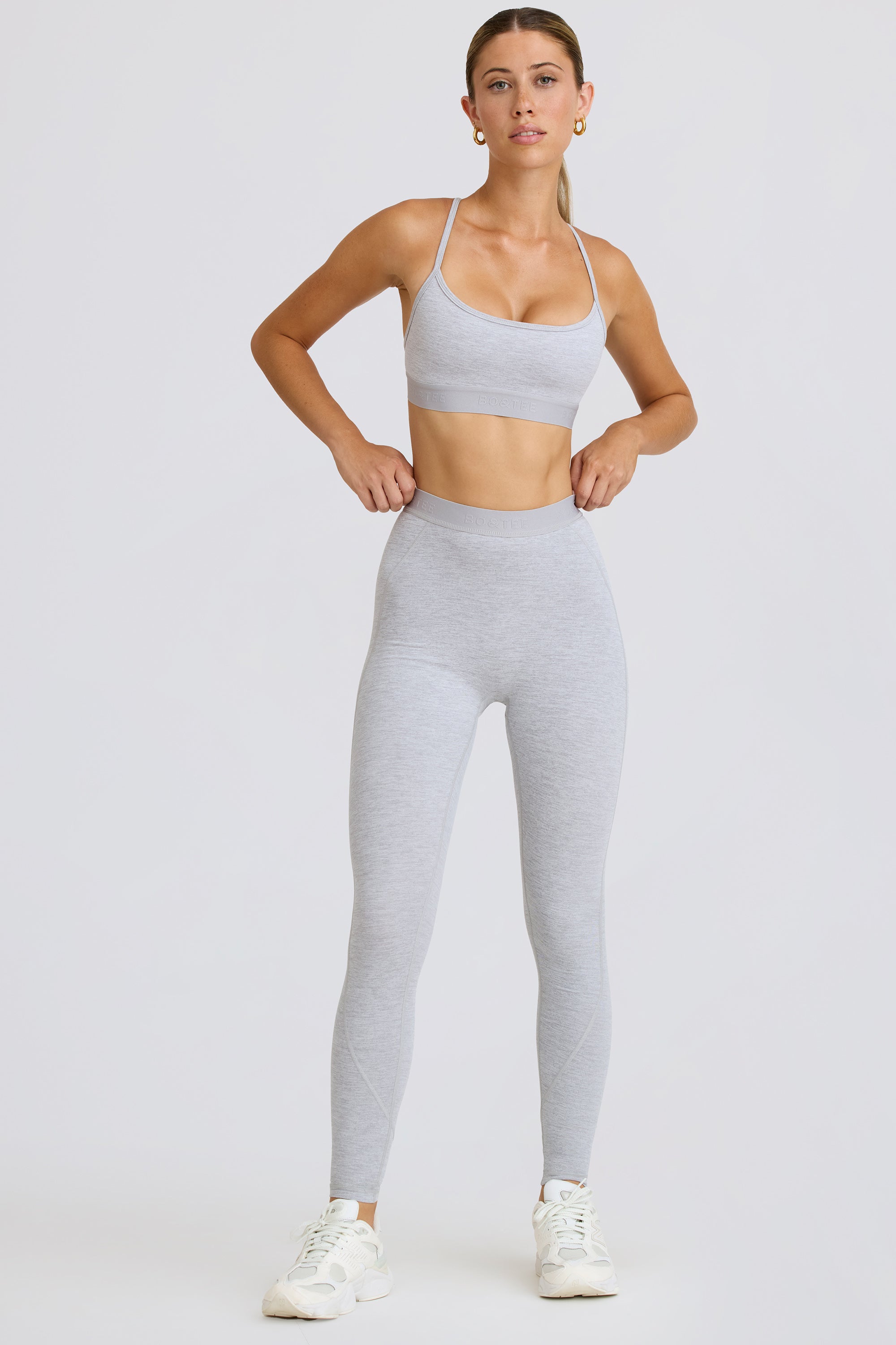 Soft Active Leggings in Grey Marl - 1