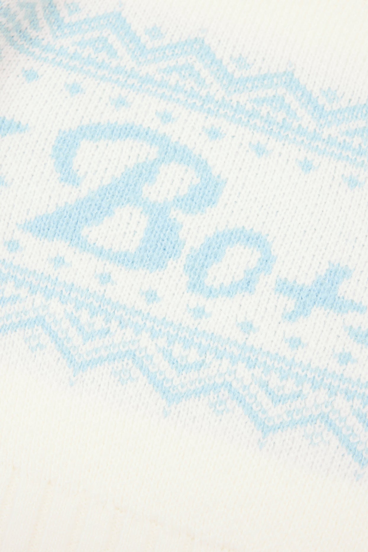 Jacquard-Knit Cropped Jumper in Ivory