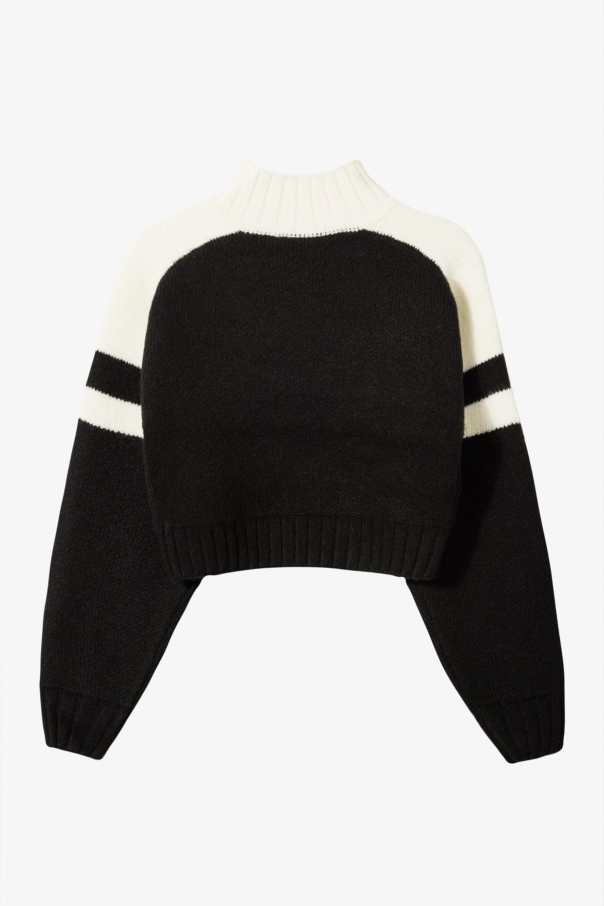 Knit Logo Cropped Jumper in Black