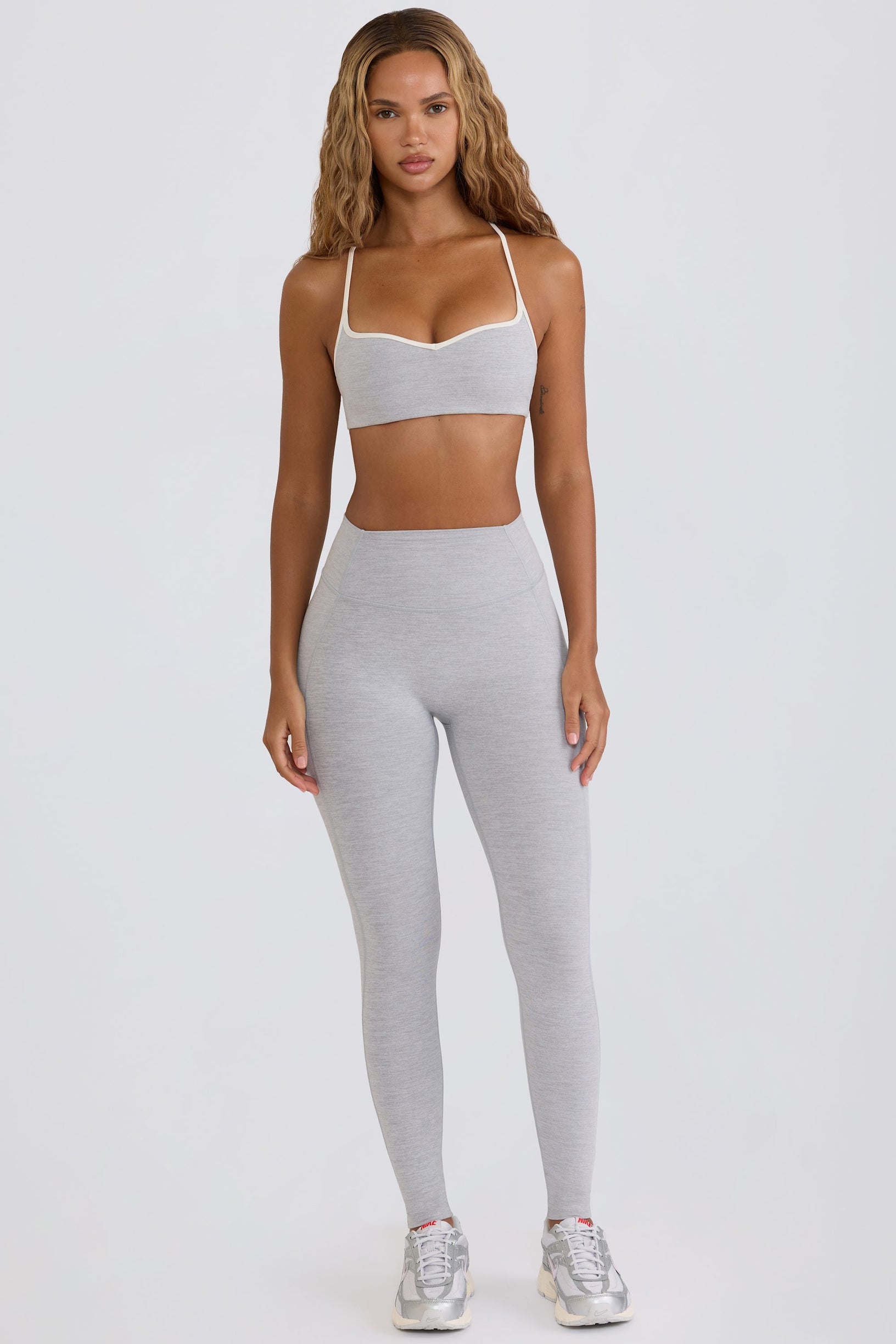 Soft Active Mid-Rise Leggings in Grey - 2