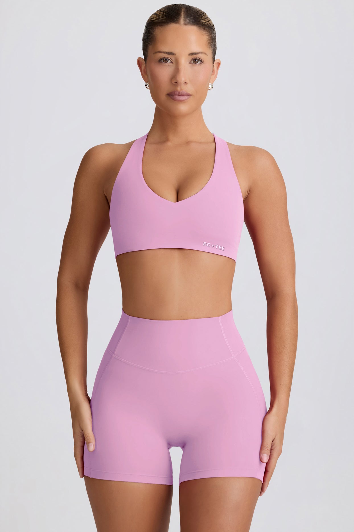 Soft Active Mini Shorts in Dusty Pink