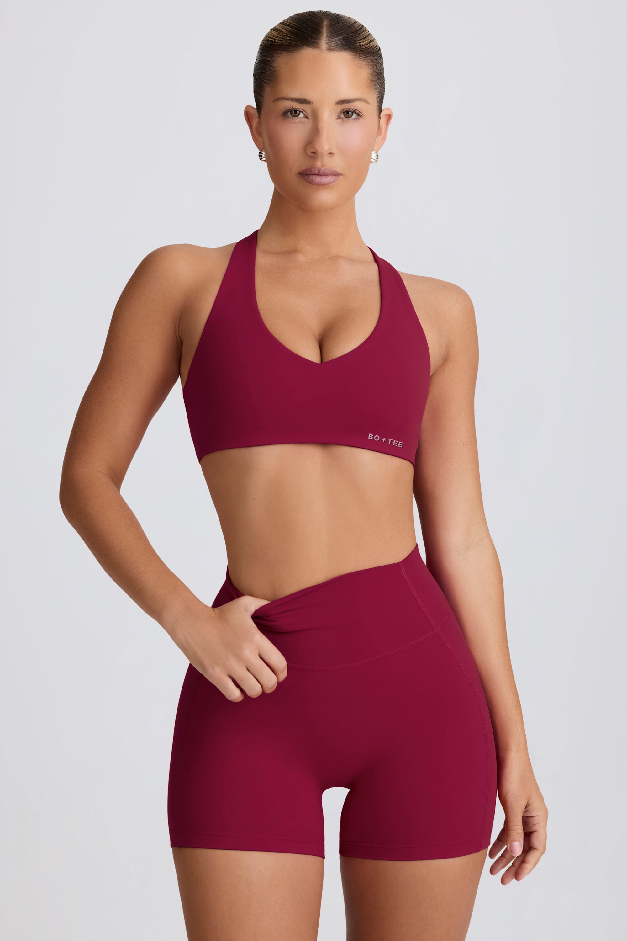 Soft Active Low-Impact Sports Bra in Burgundy