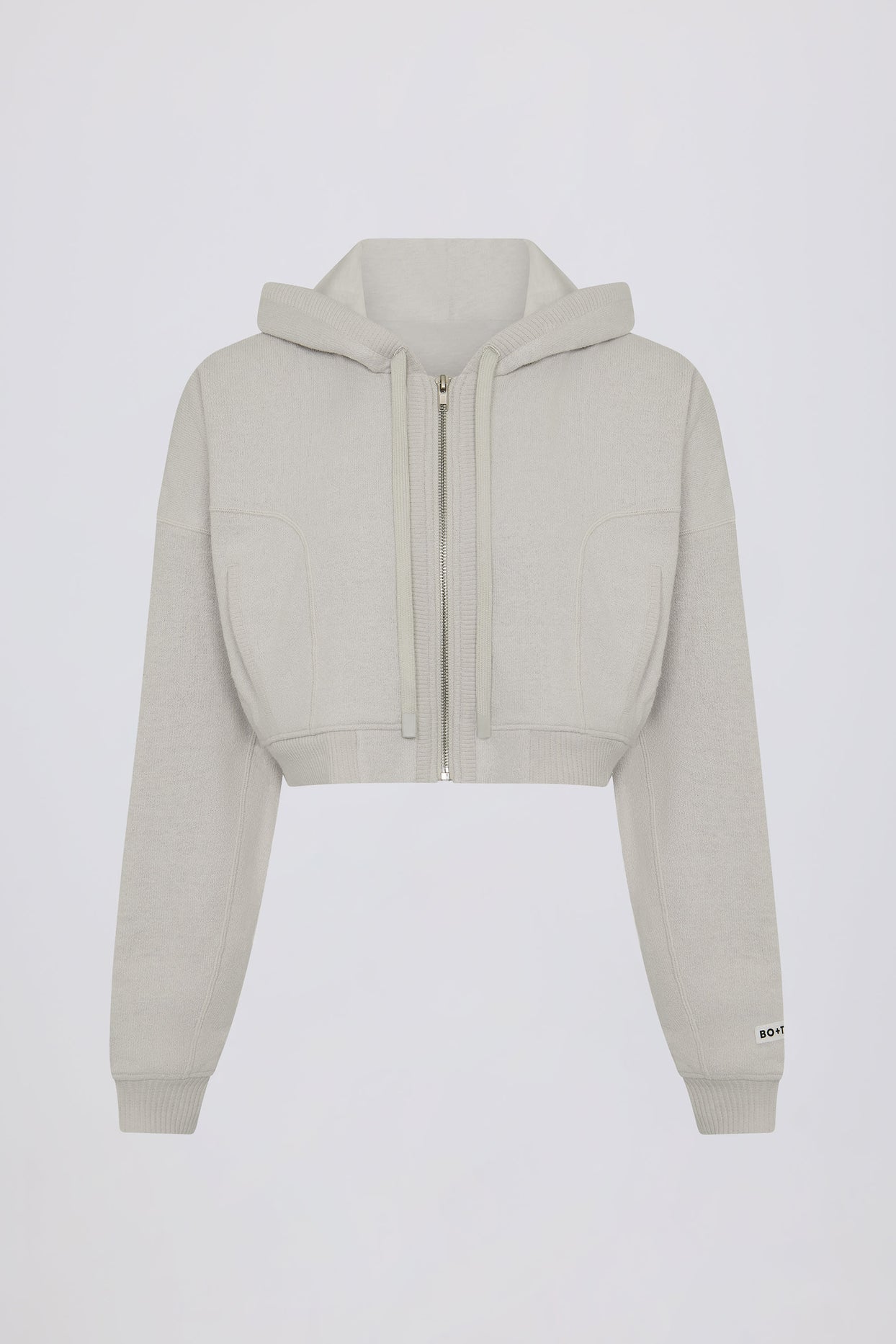 Lightweight Knit V-Neck Oversized Jumper in Light Grey - 4