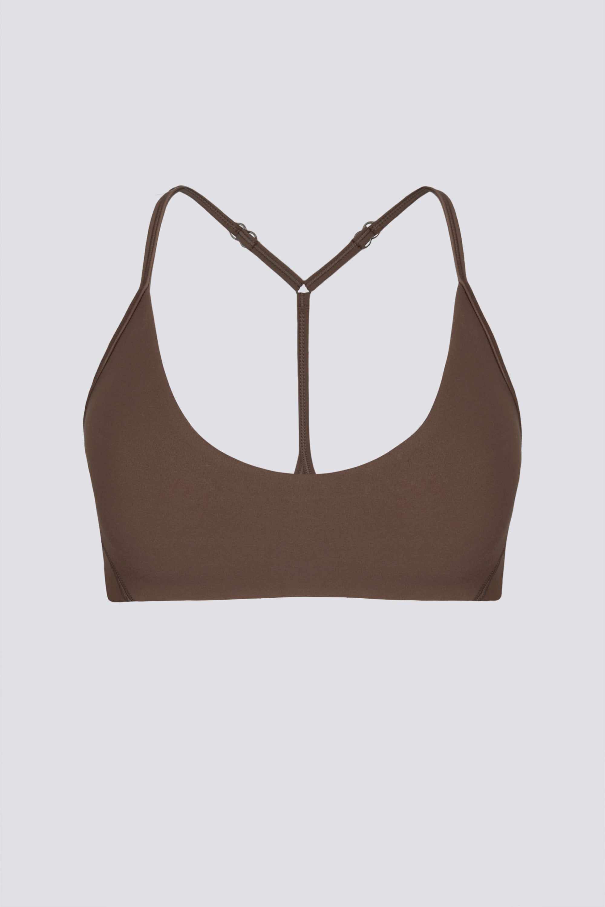حمالة صدر رياضية ناعمة وخفيفة الوزن بلون الكاكاو - 2
