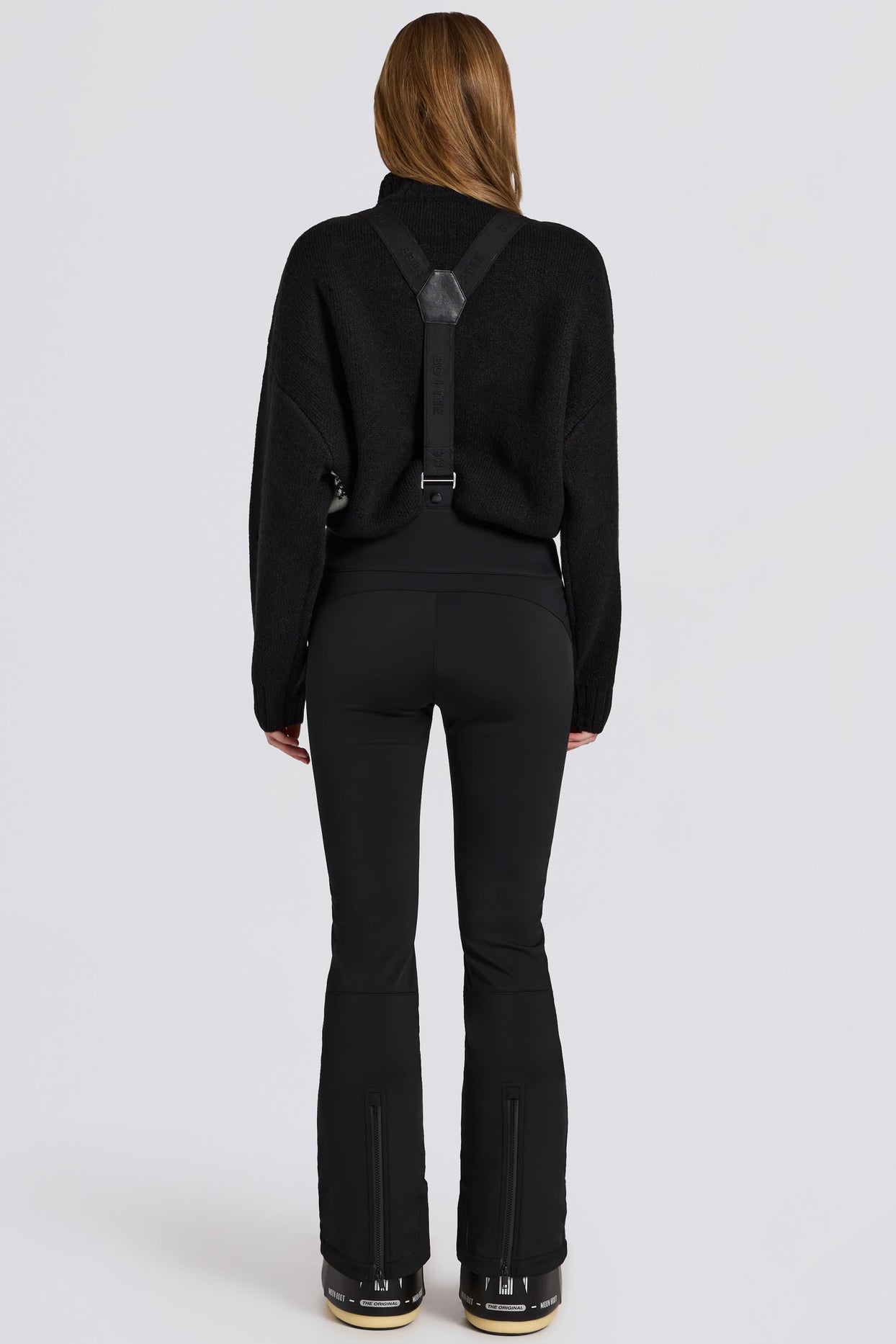 Waterproof High-Rise Salopettes with Suspenders in Black