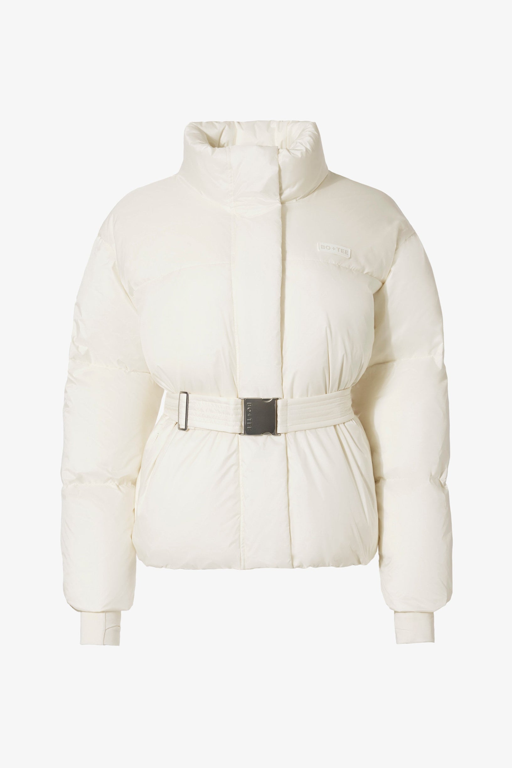 Waterproof Belted Oversized Ski Jacket in Ice - 2