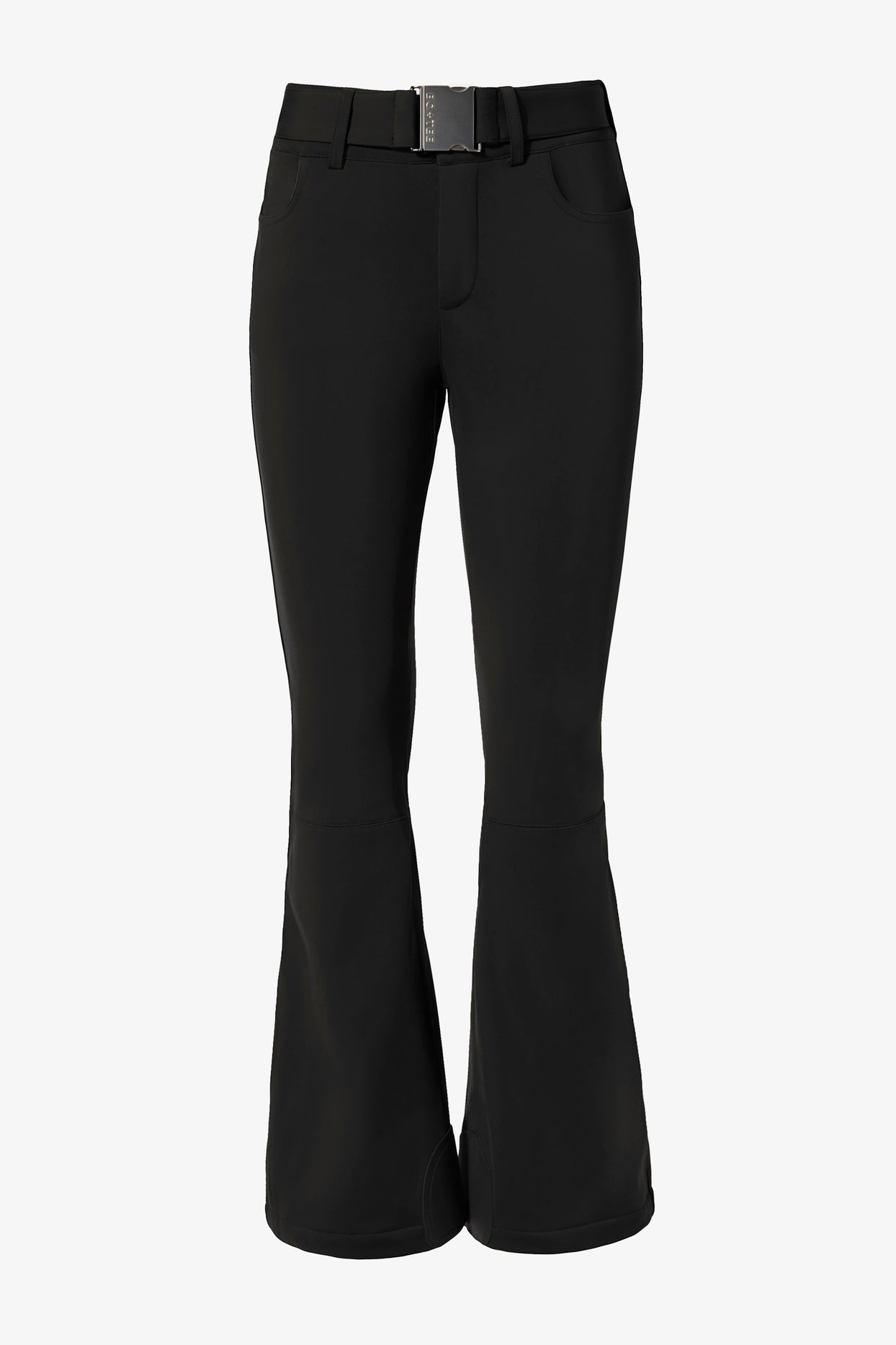 Waterproof Belted Ski Salopettes in Black