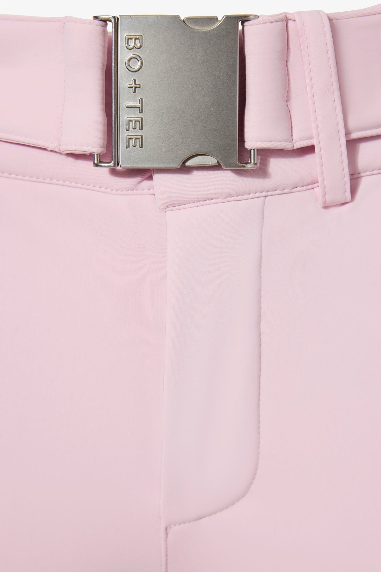 Waterproof Belted Ski Salopettes in Powder Pink