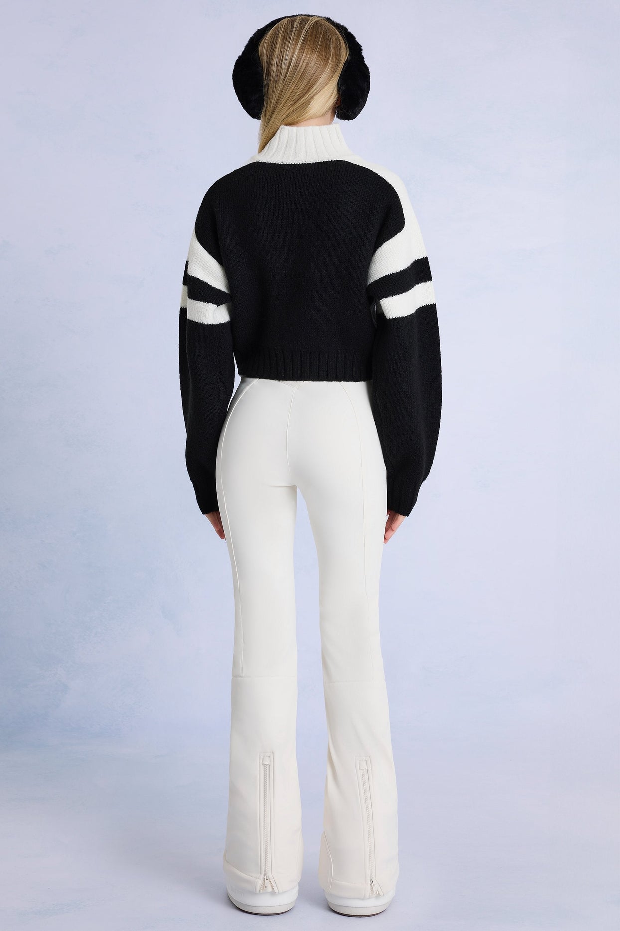 Waterproof Belted Ski Salopettes in Ice