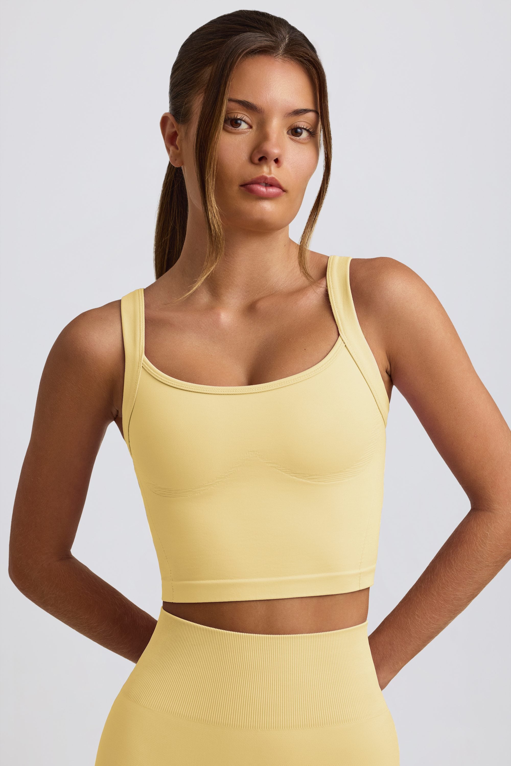 Super Sculpt Seamless Longline Camisole Top in Butter Yellow