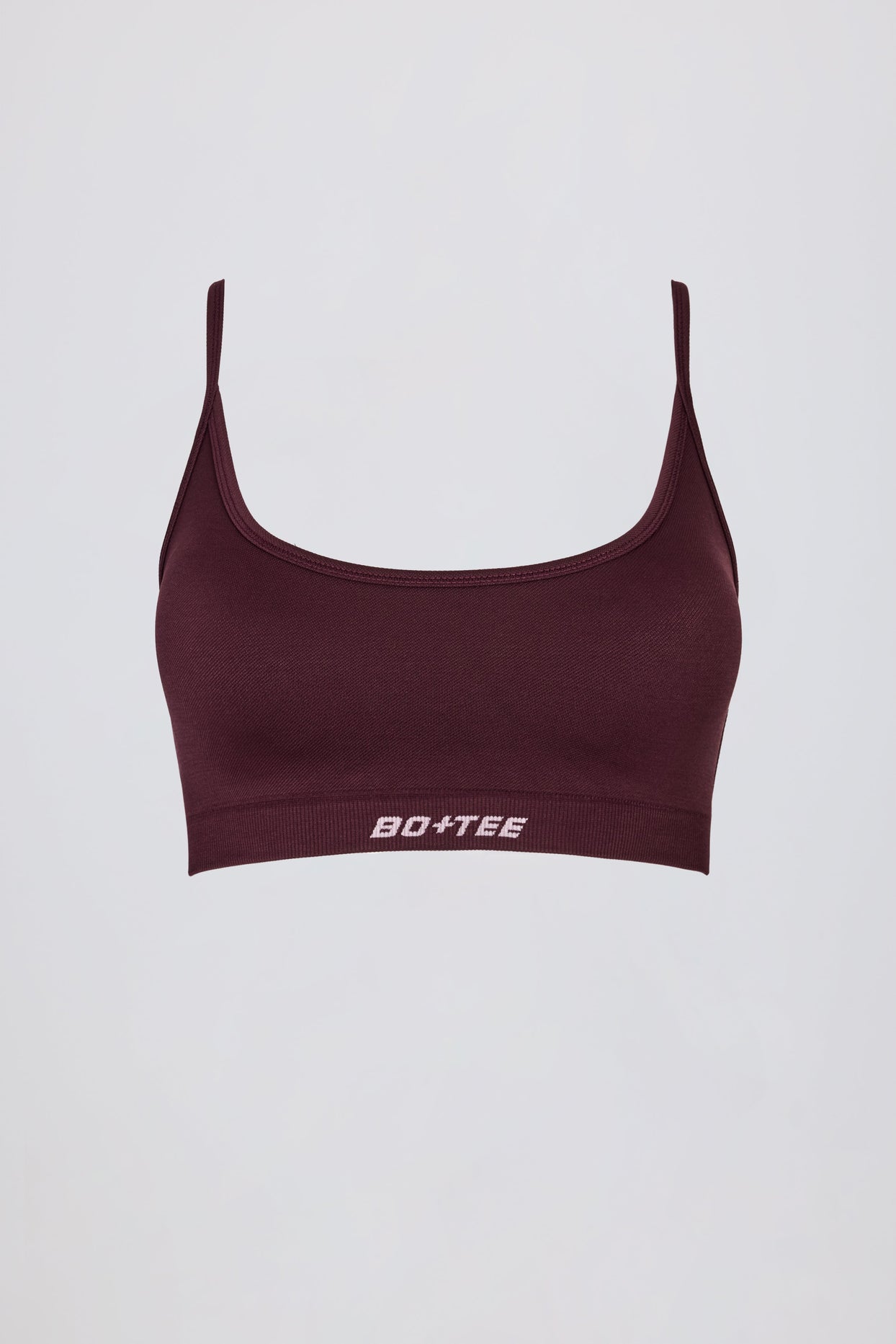 Super Sculpt Seamless Backless Sports Bra in Burgundy