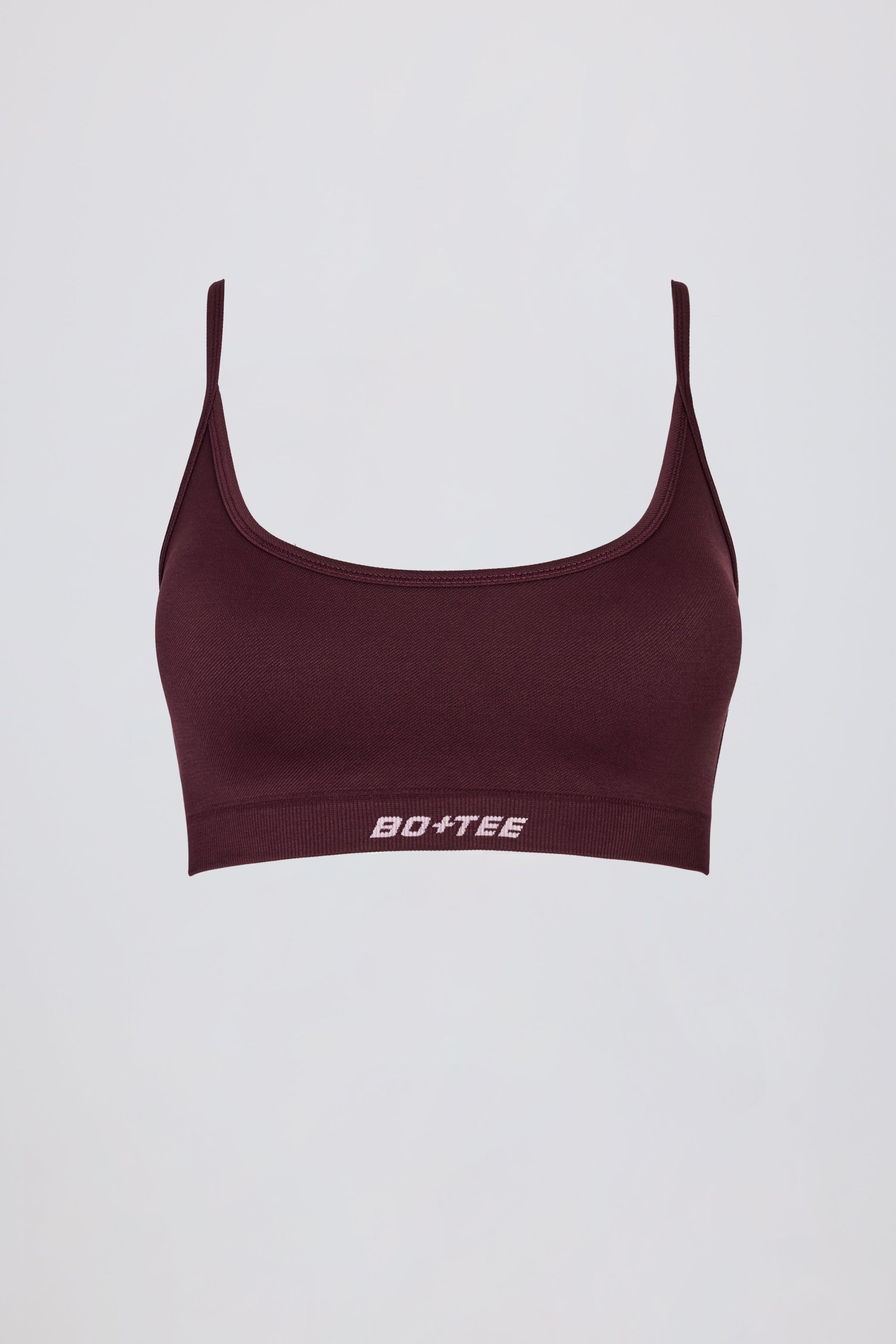 Super Sculpt Seamless Backless Sports Bra in Burgundy - 1