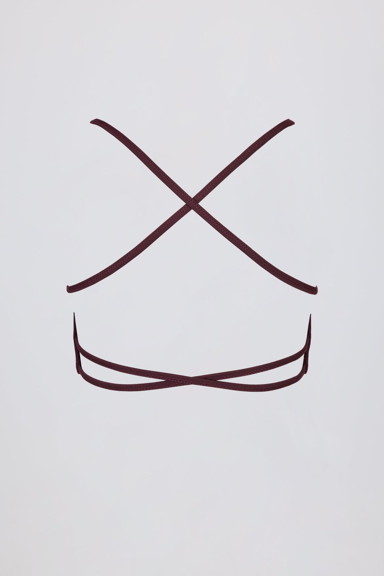 Super Sculpt Seamless Backless Sports Bra in Burgundy