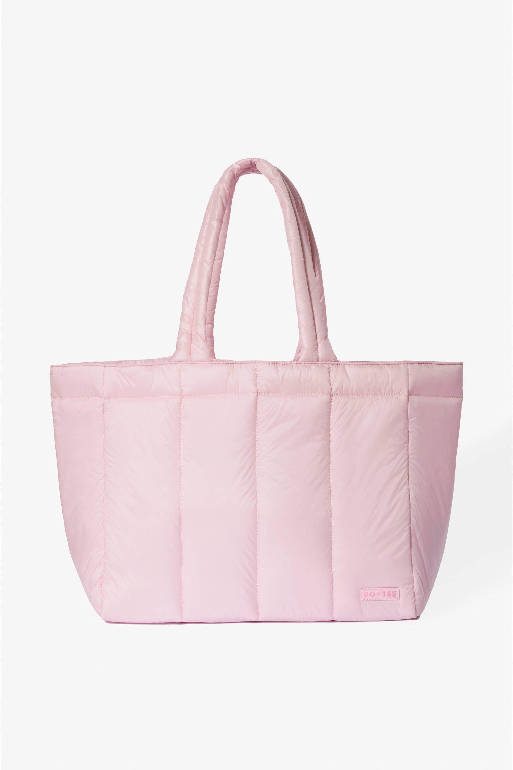 Waterproof Puffer Tote Bag in Powder Pink - 1