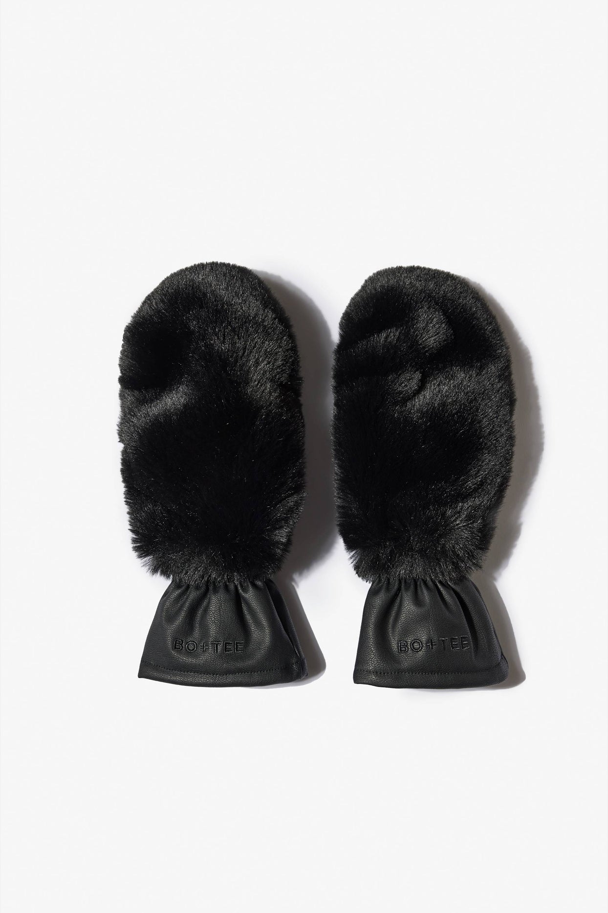 Faux-Fur Gloves in Black