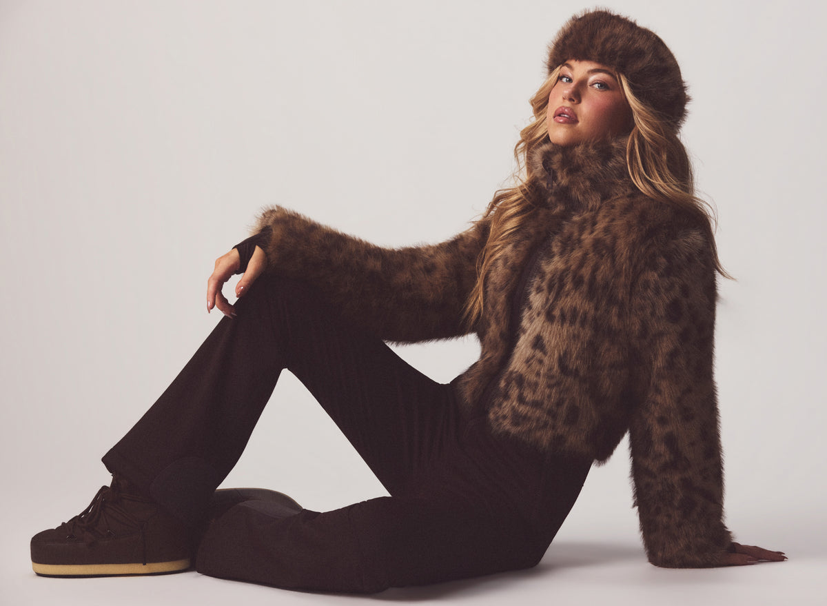 Faux Fur Ski Suit in Hot Cocoa - 1