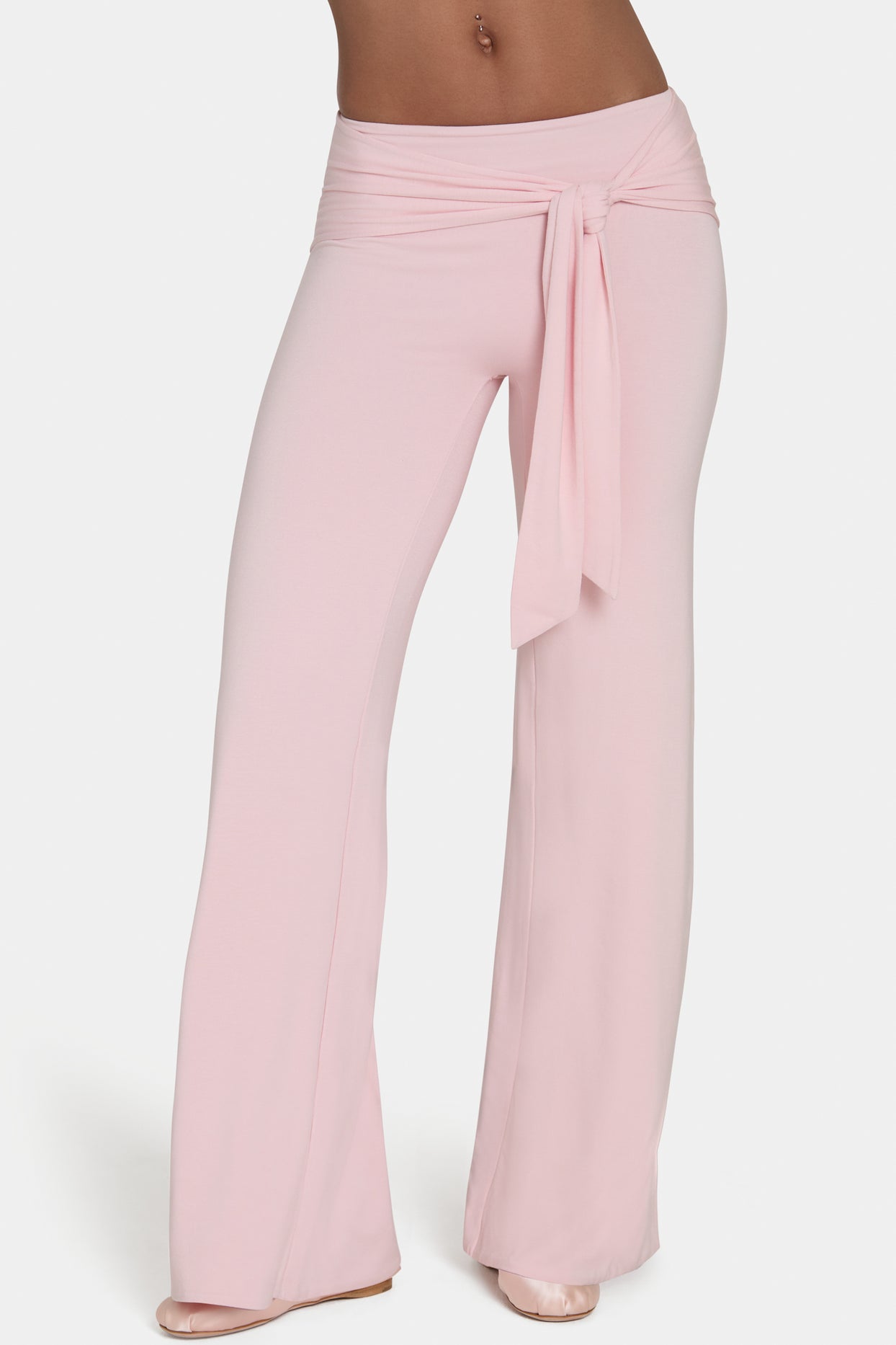 ButterCloud™ Tie-Waist Wide-Leg Trousers in Blush - 4