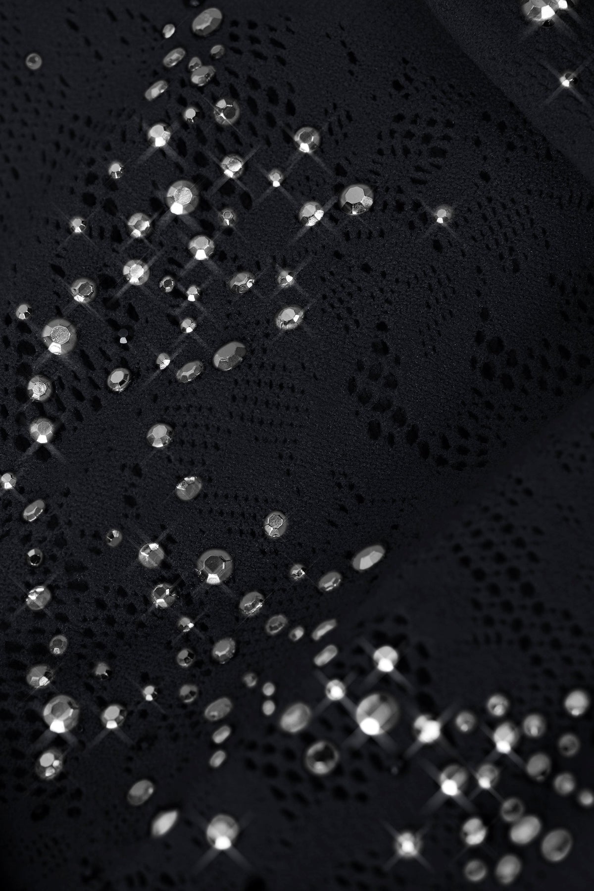Embellished Mid-Rise Flared Trousers in Black