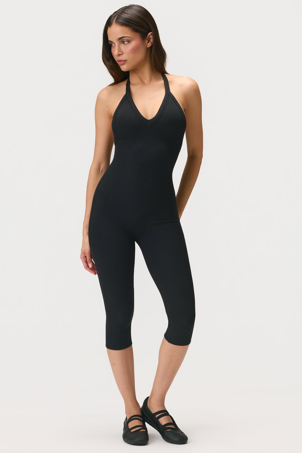 ButterCloud™ Capri Jumpsuit in Black - 1