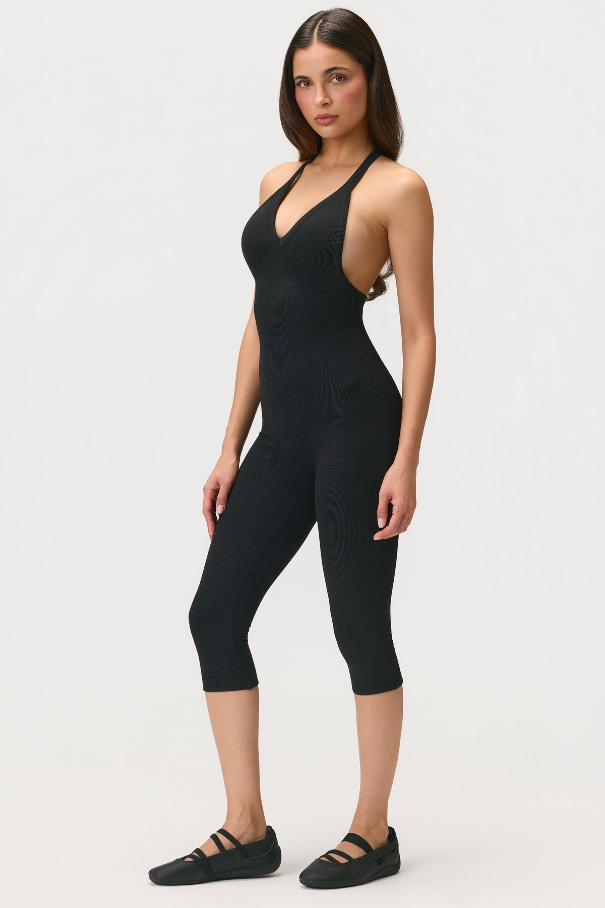 ButterCloud™ Capri Jumpsuit in Black