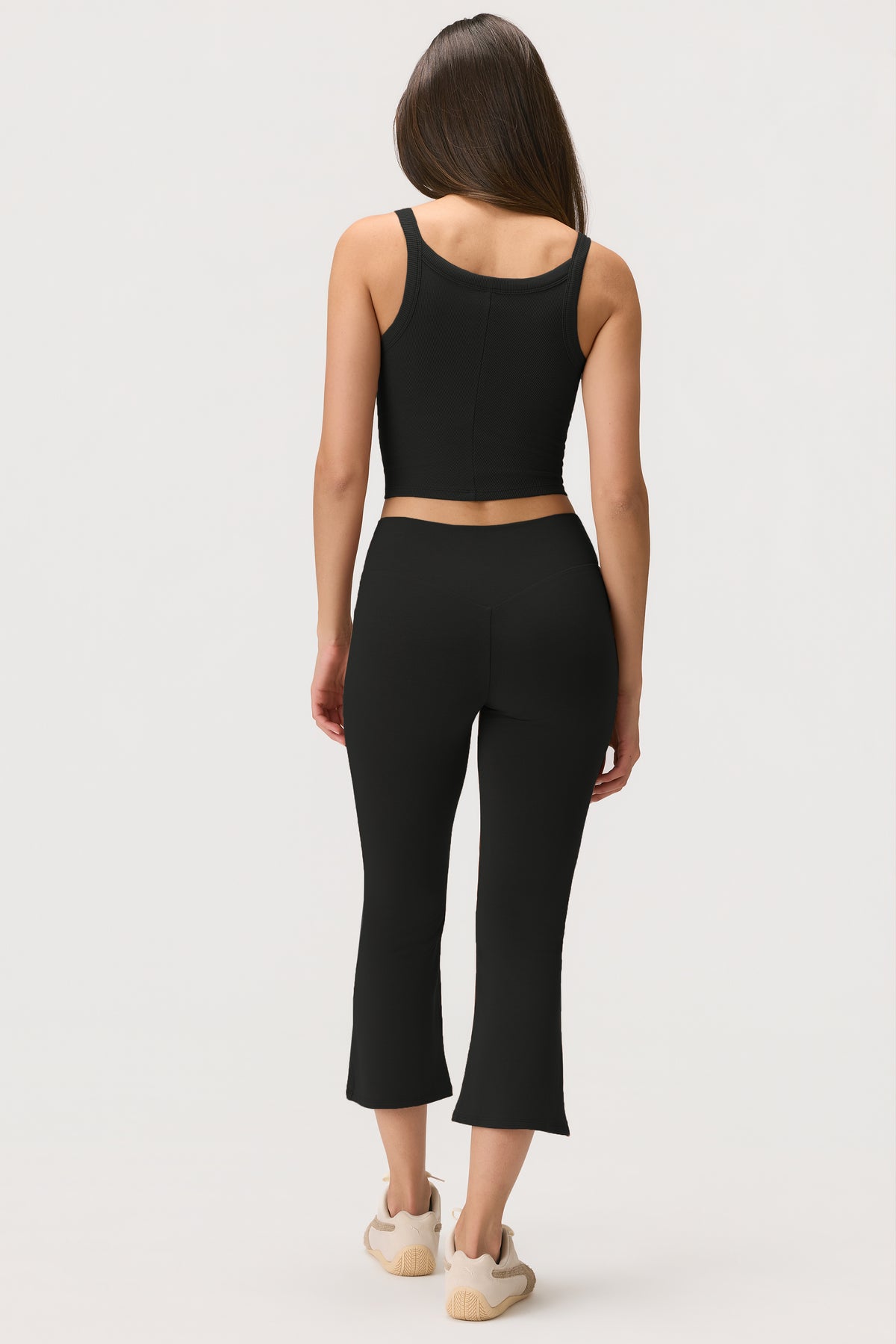 ButterCloud™ Flared Capri Leggings in Black - 2